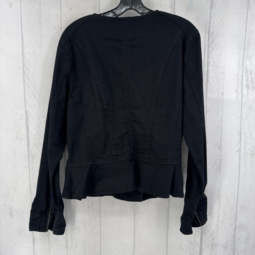 XL denim peplum jacket