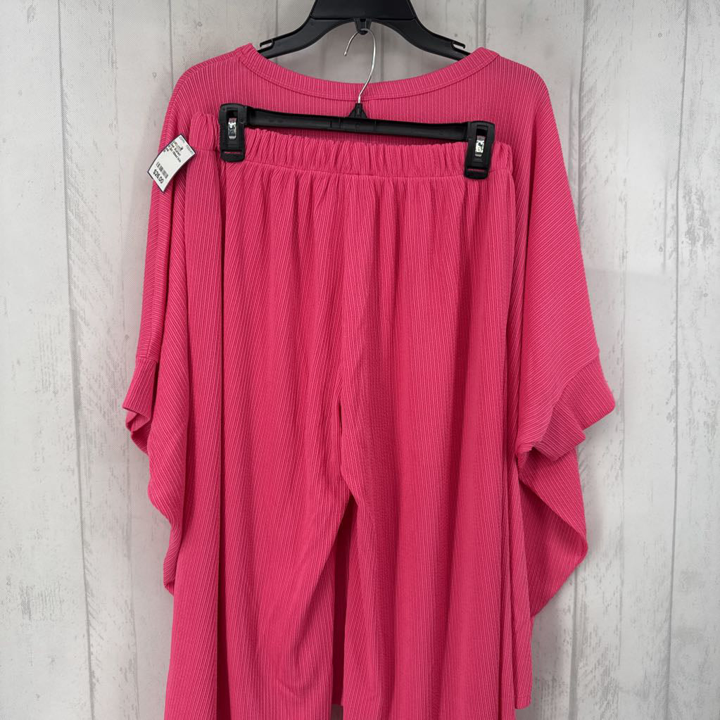 M 2pc ribbed hi-lo top & pull-on pants