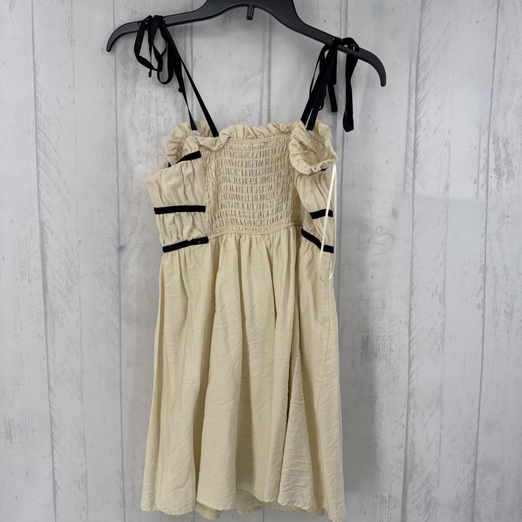 M smocked ribbon tie slvls dress