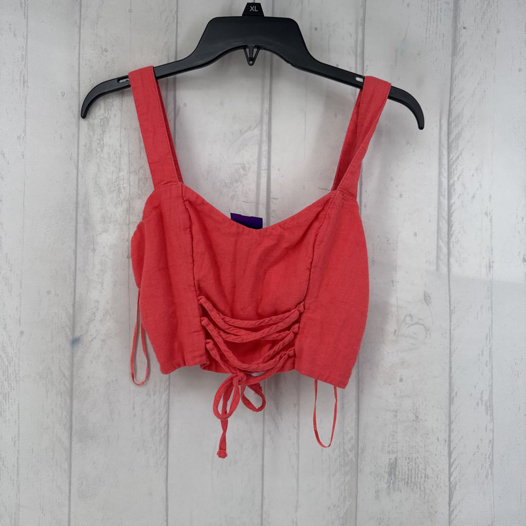 S tie front crop tank