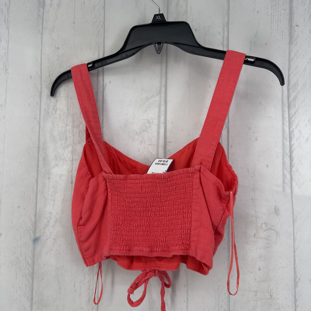 S tie front crop tank