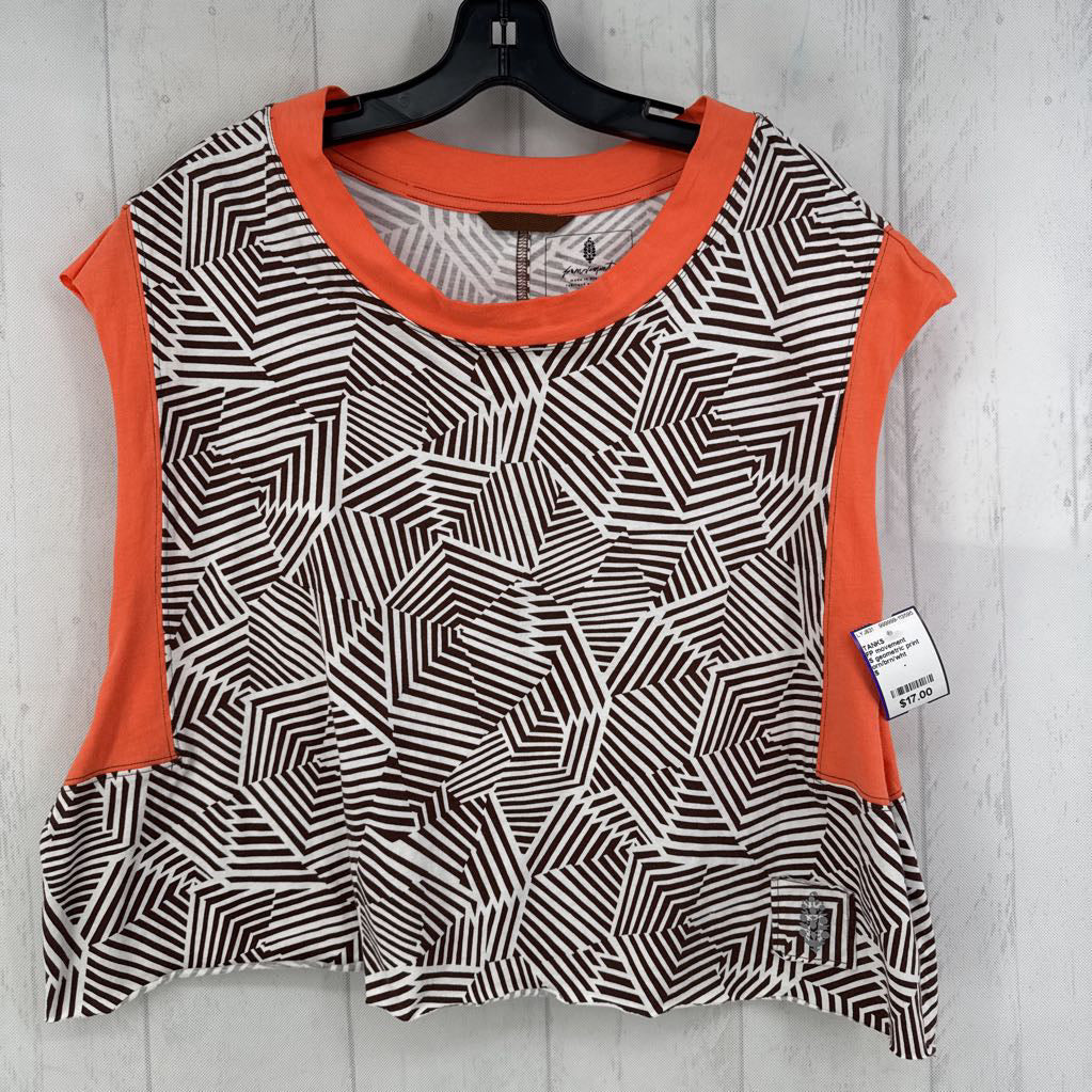 S geometric print top