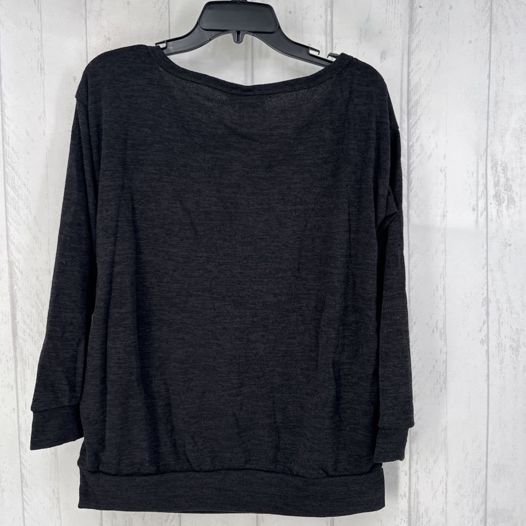 L round neck 3/4 slv top