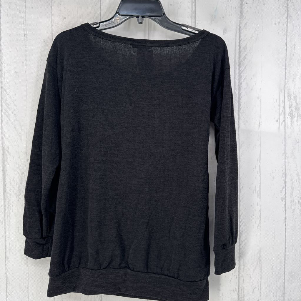 L round neck 3/4 slv top