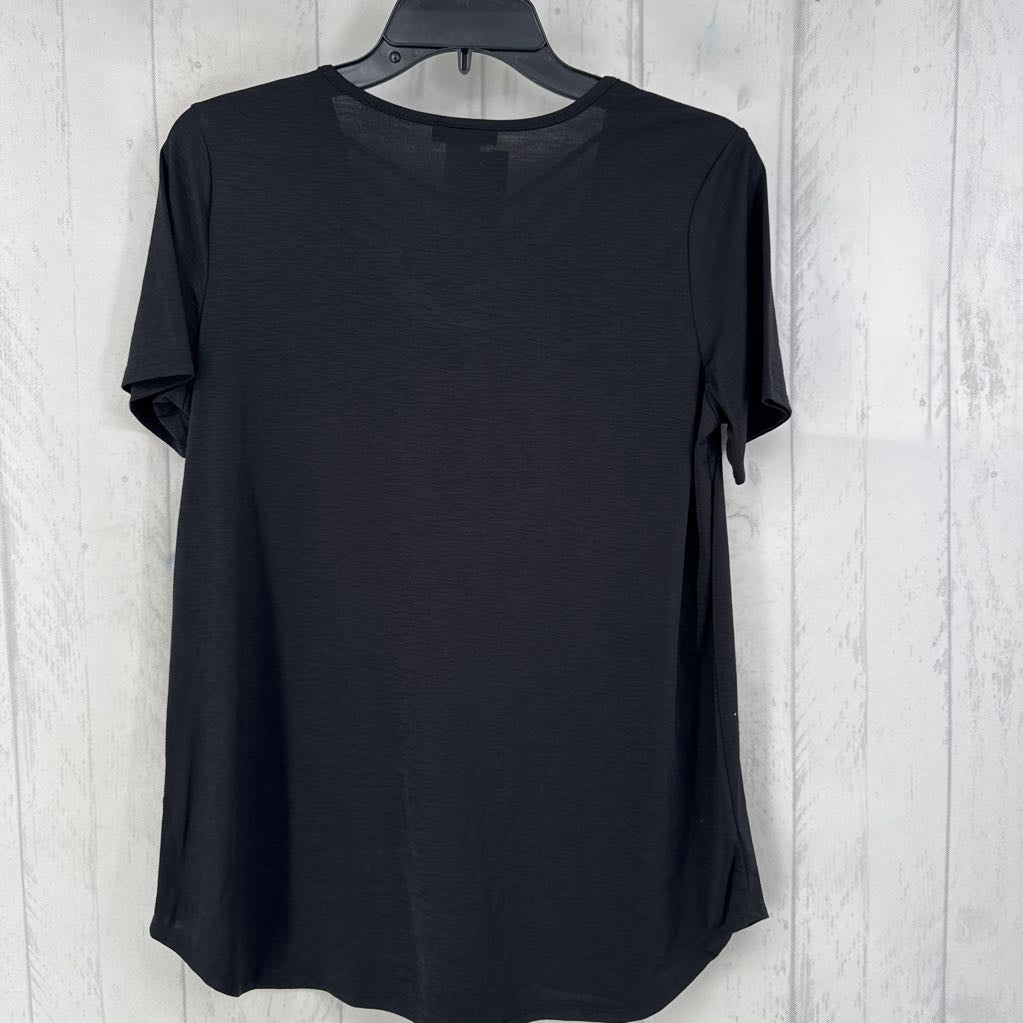 M criss cross v-neck s/s top