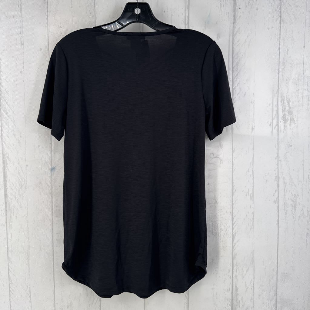 S criss cross v-neck s/s top