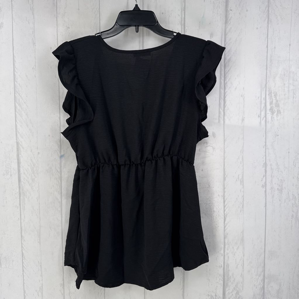 v-neck flutter slv babydoll top