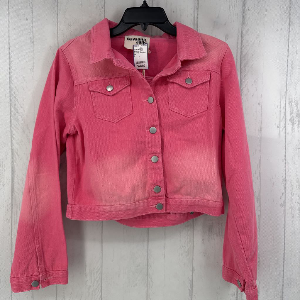 M fringe back jean jacket