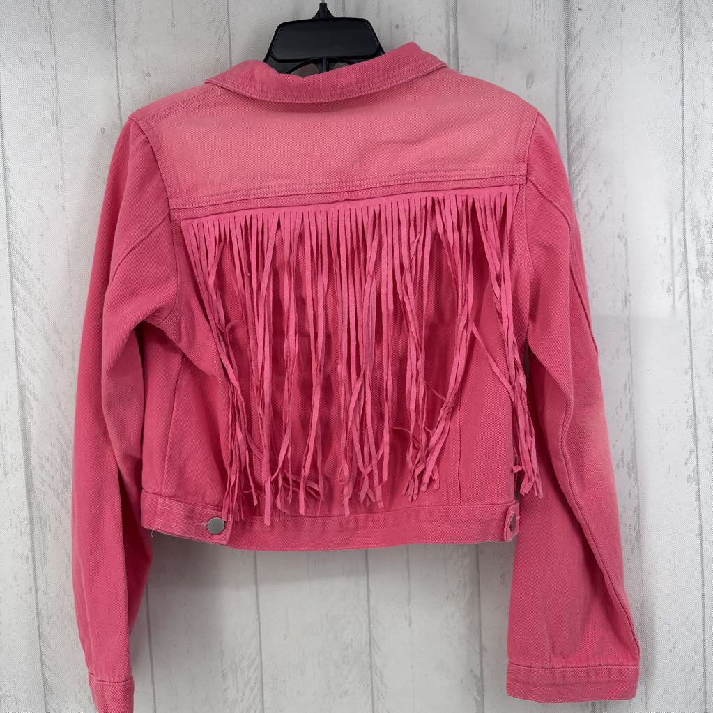 M fringe back jean jacket