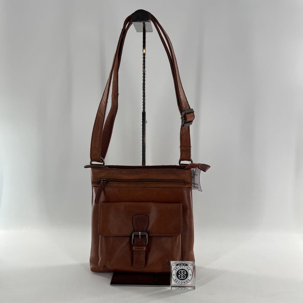 leather front flap crossbody