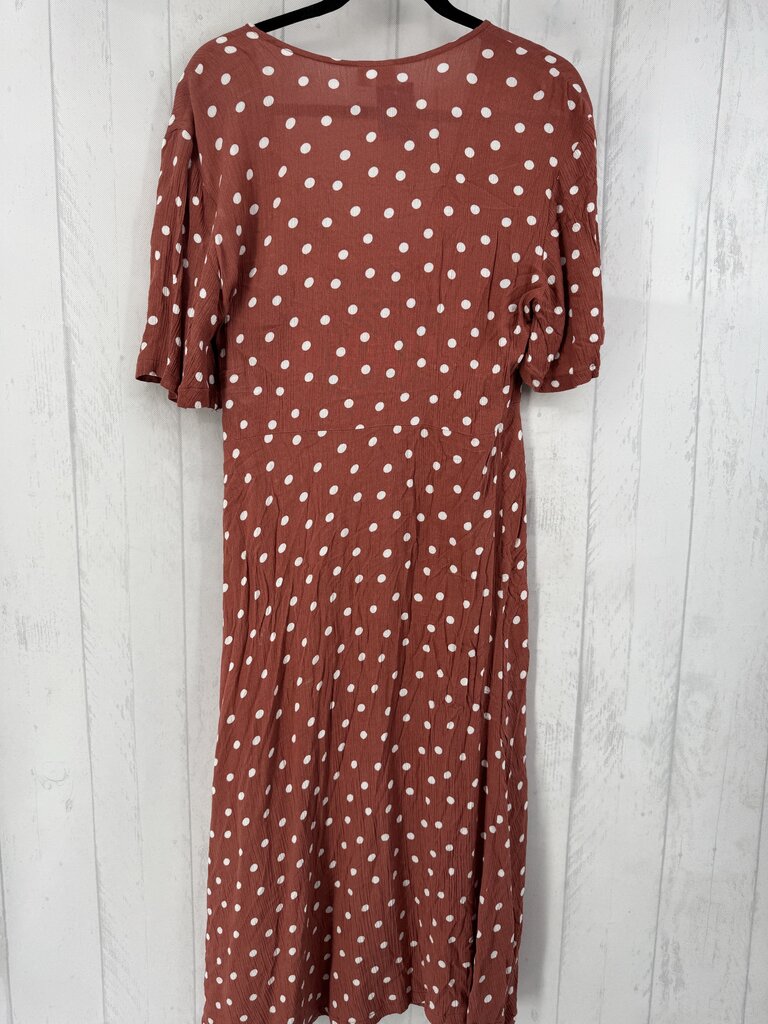 L polka dot wrapdress s/s
