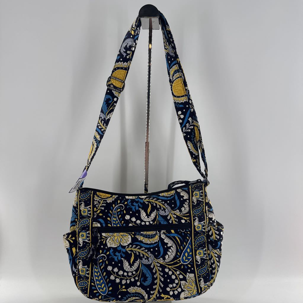 quilted flo print crossbody