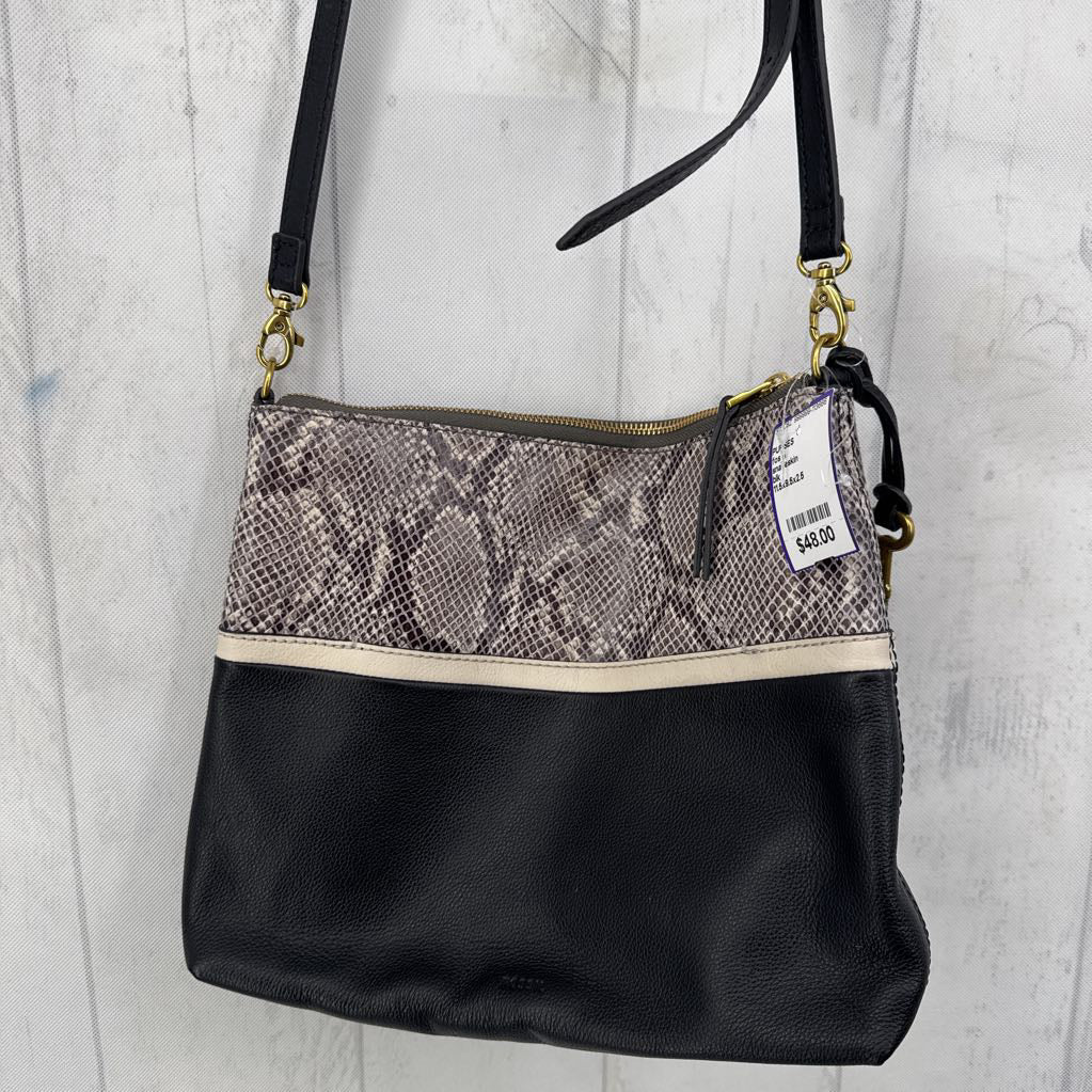 snakeskin embossed crossbody