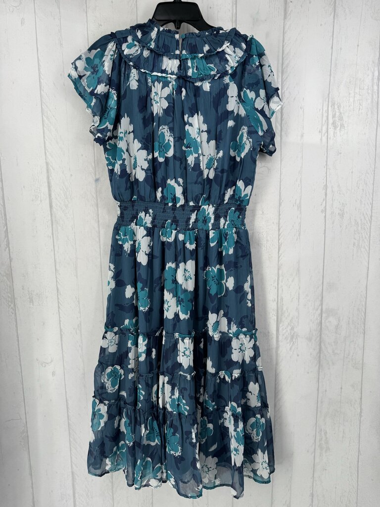 S flo print flutter slv dress