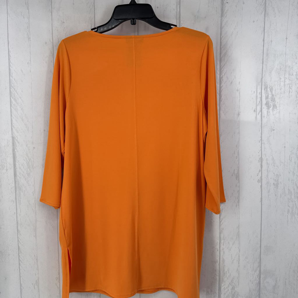 M round neck3/4 slv top