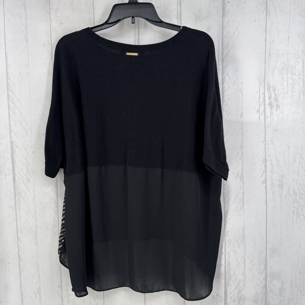 S printed front s/s sweater