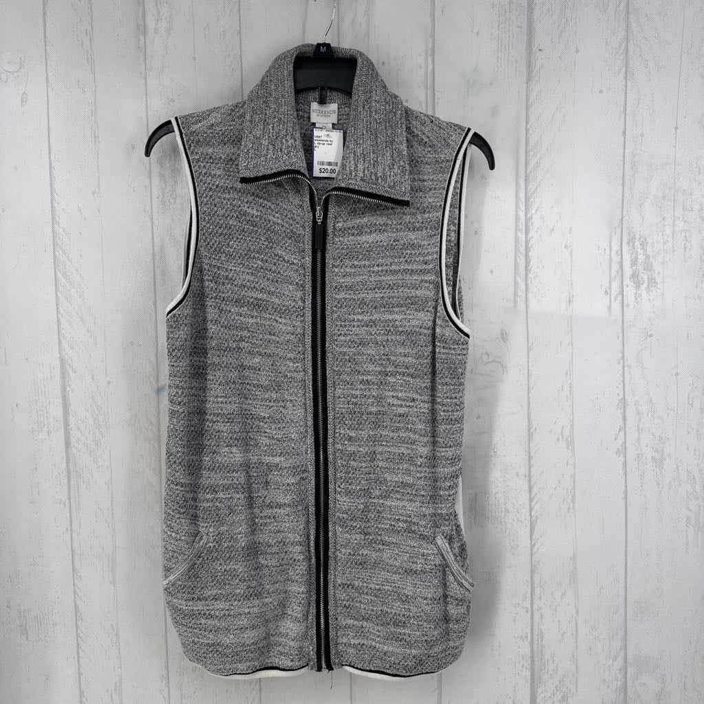 L zip-up vest