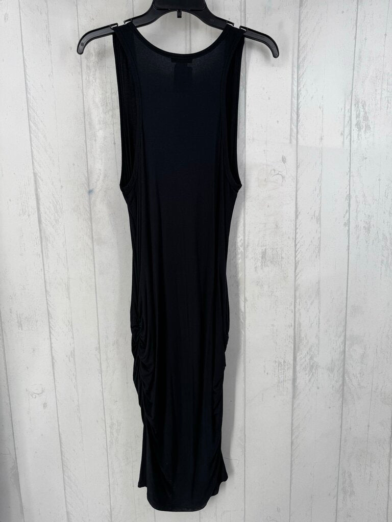 L scoop neck ruched sides slvls dress