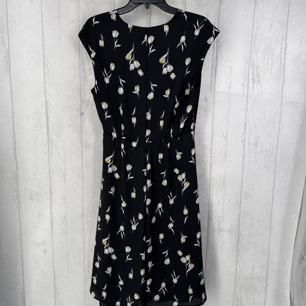 8 flo print slvls wrapdress