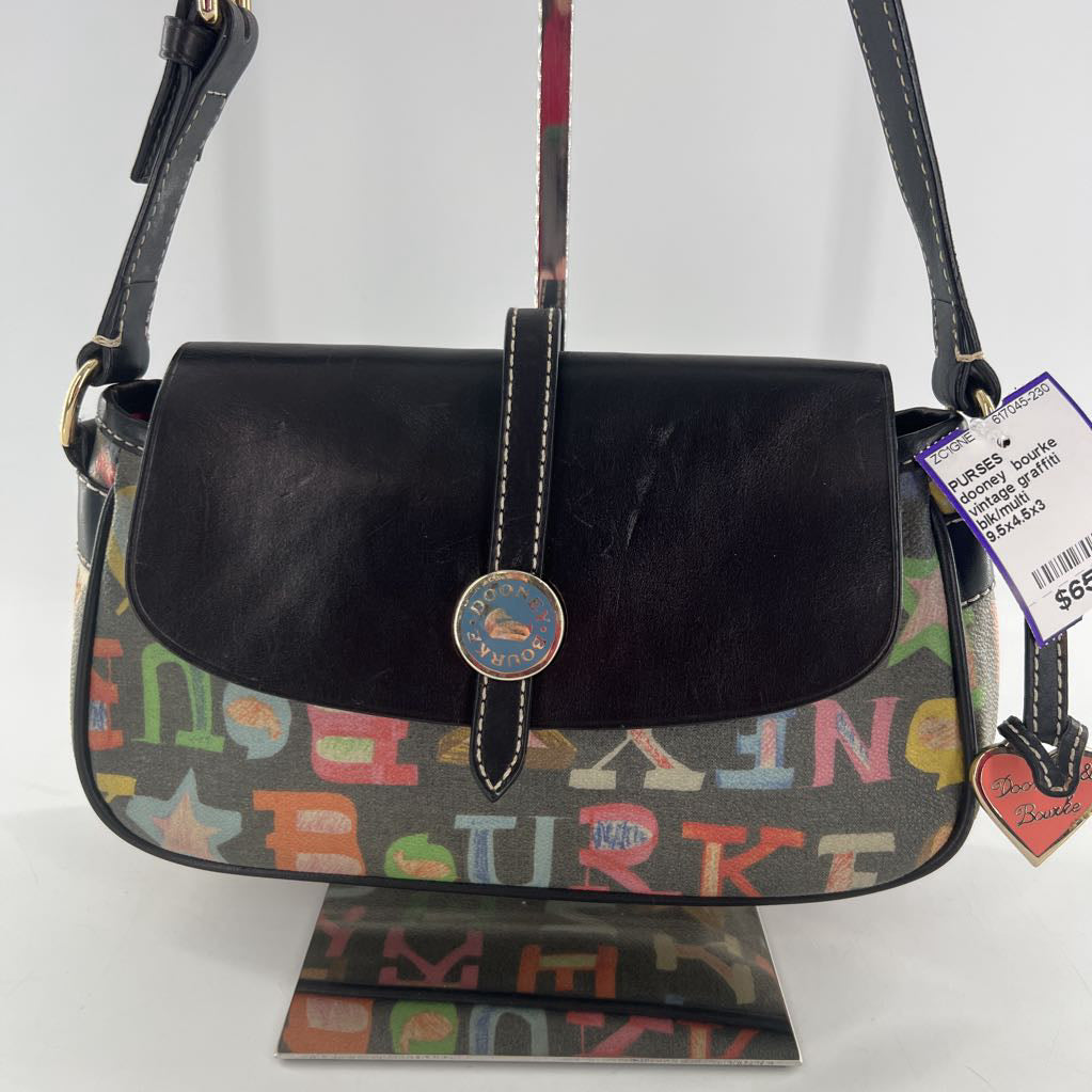vintage graffiti monogram shoulder bag