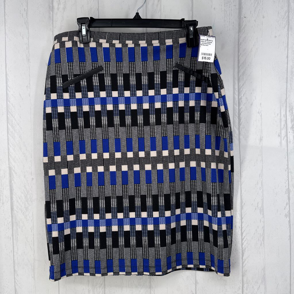 L printed knee length skirt