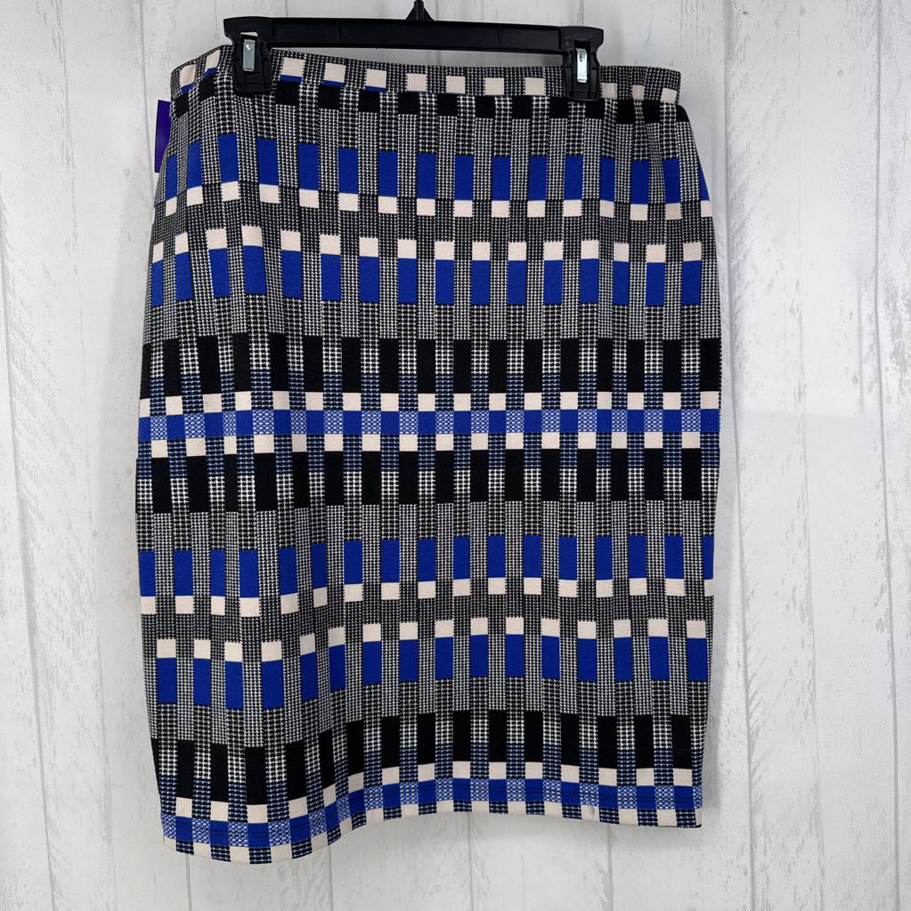 L printed knee length skirt