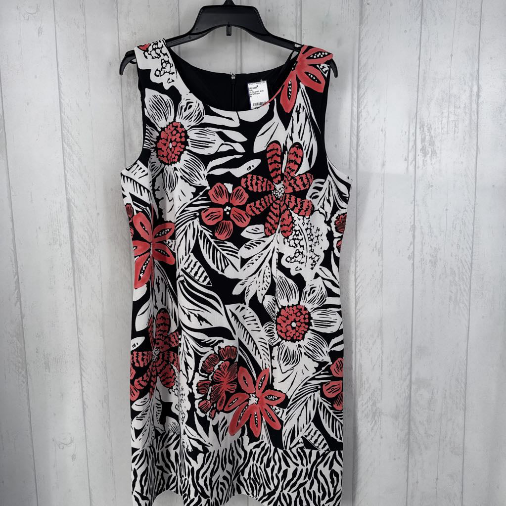 XL flo print slvls dress