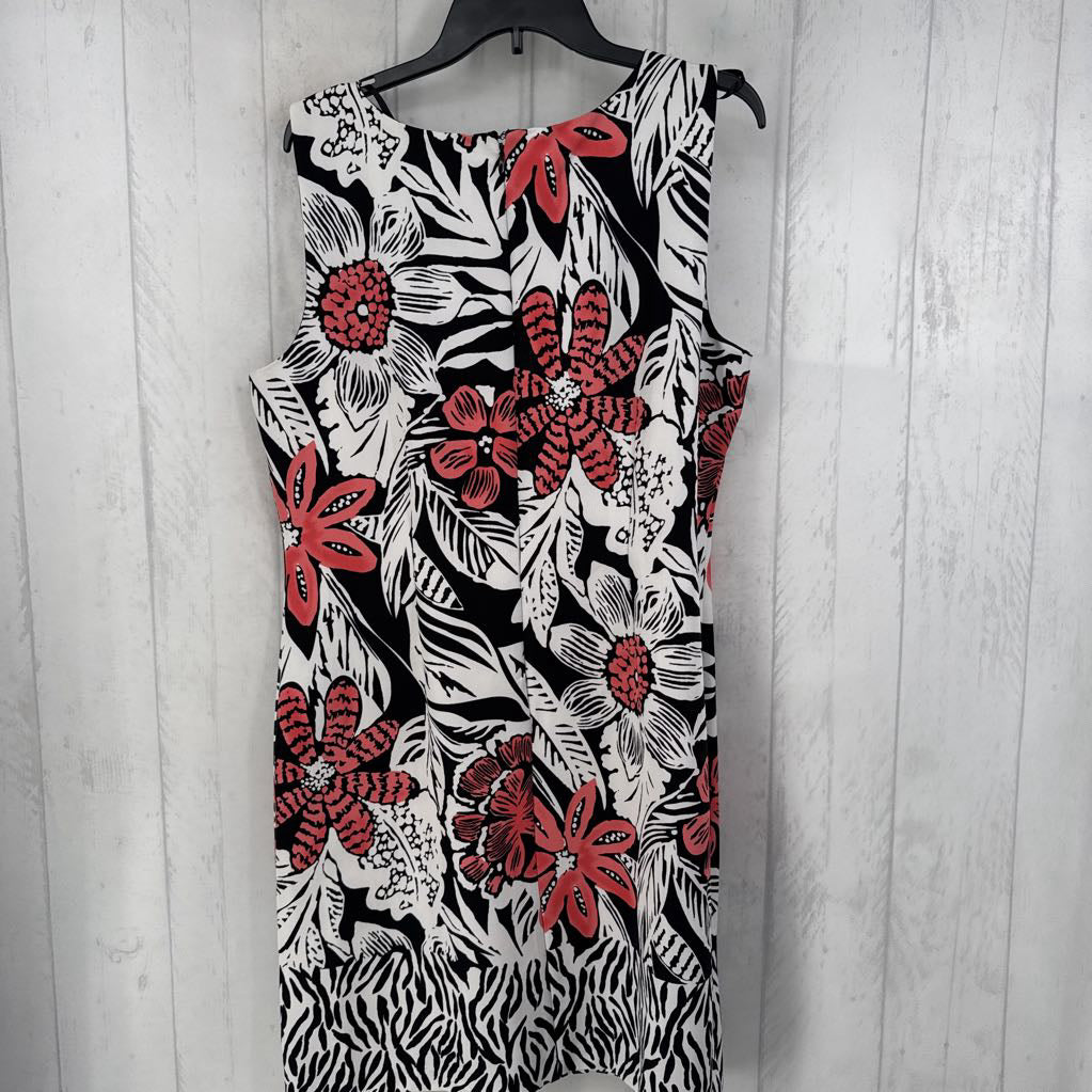 XL flo print slvls dress