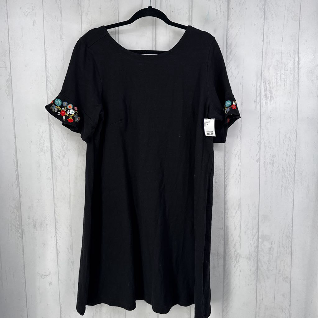 16/18 flo embroidered slv dress s/s