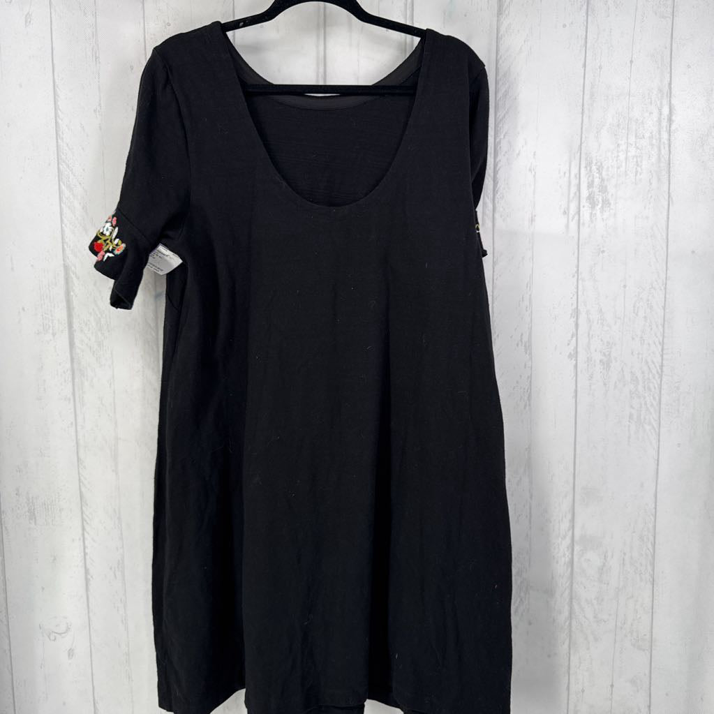 16/18 flo embroidered slv dress s/s