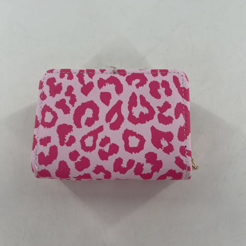 animal print zip around accordion card holder kiss lock coin purse