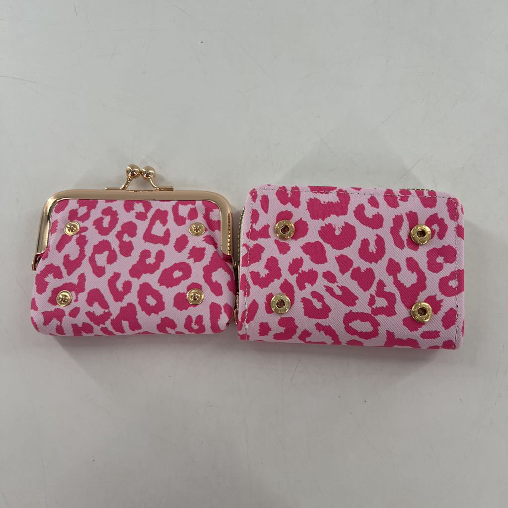 animal print zip around accordion card holder kiss lock coin purse