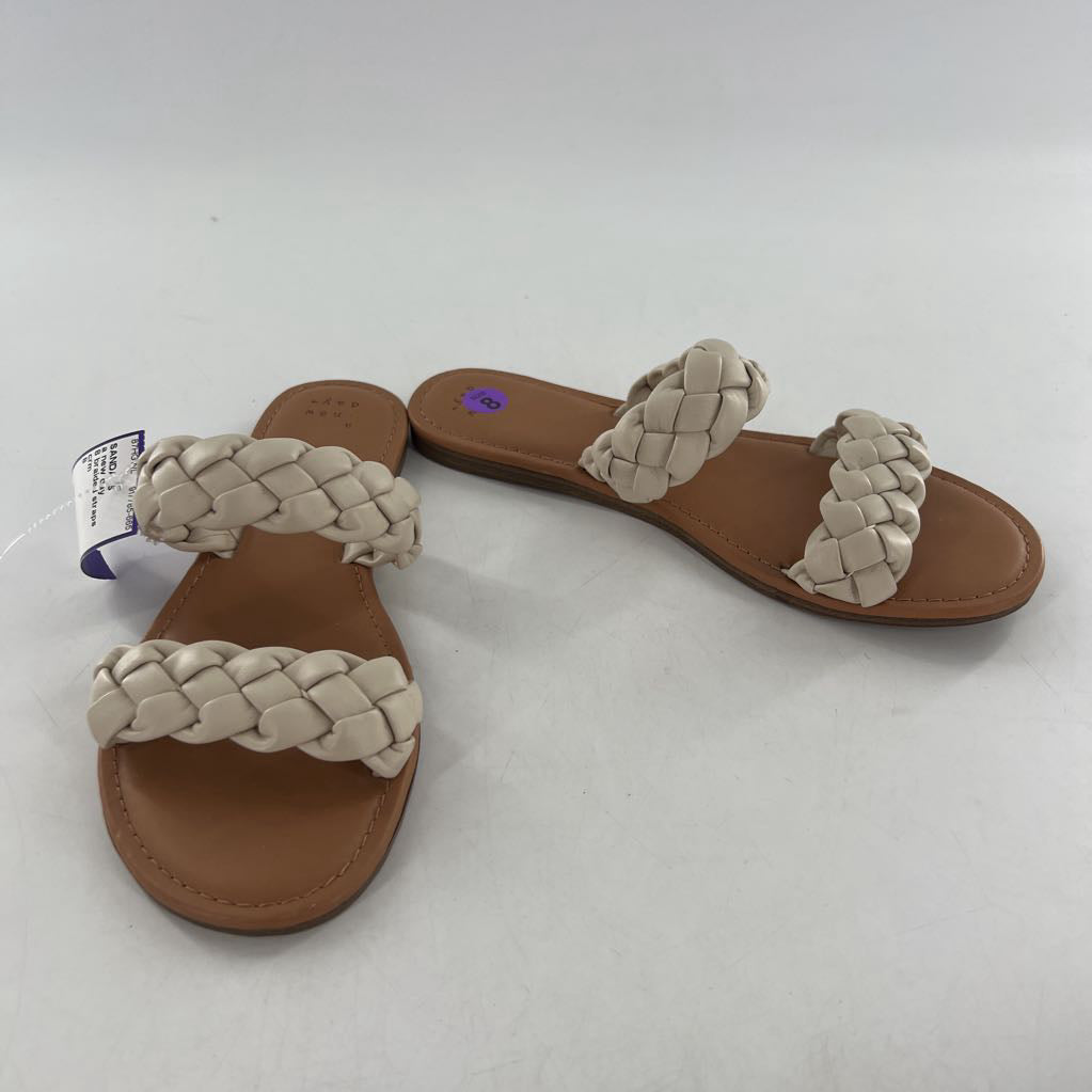 8 braided straps slip-on sandal