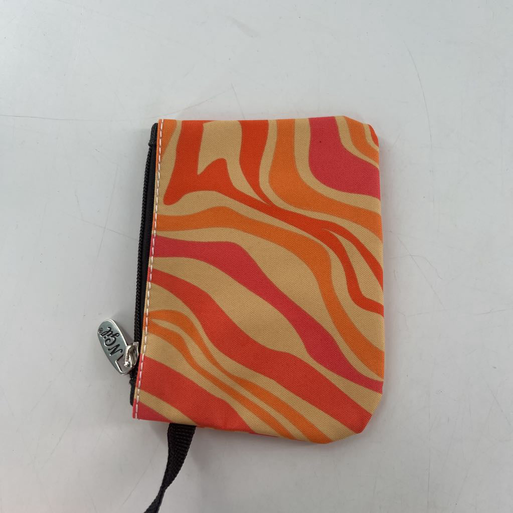 abstract wavy pattern tote w/ coin purse