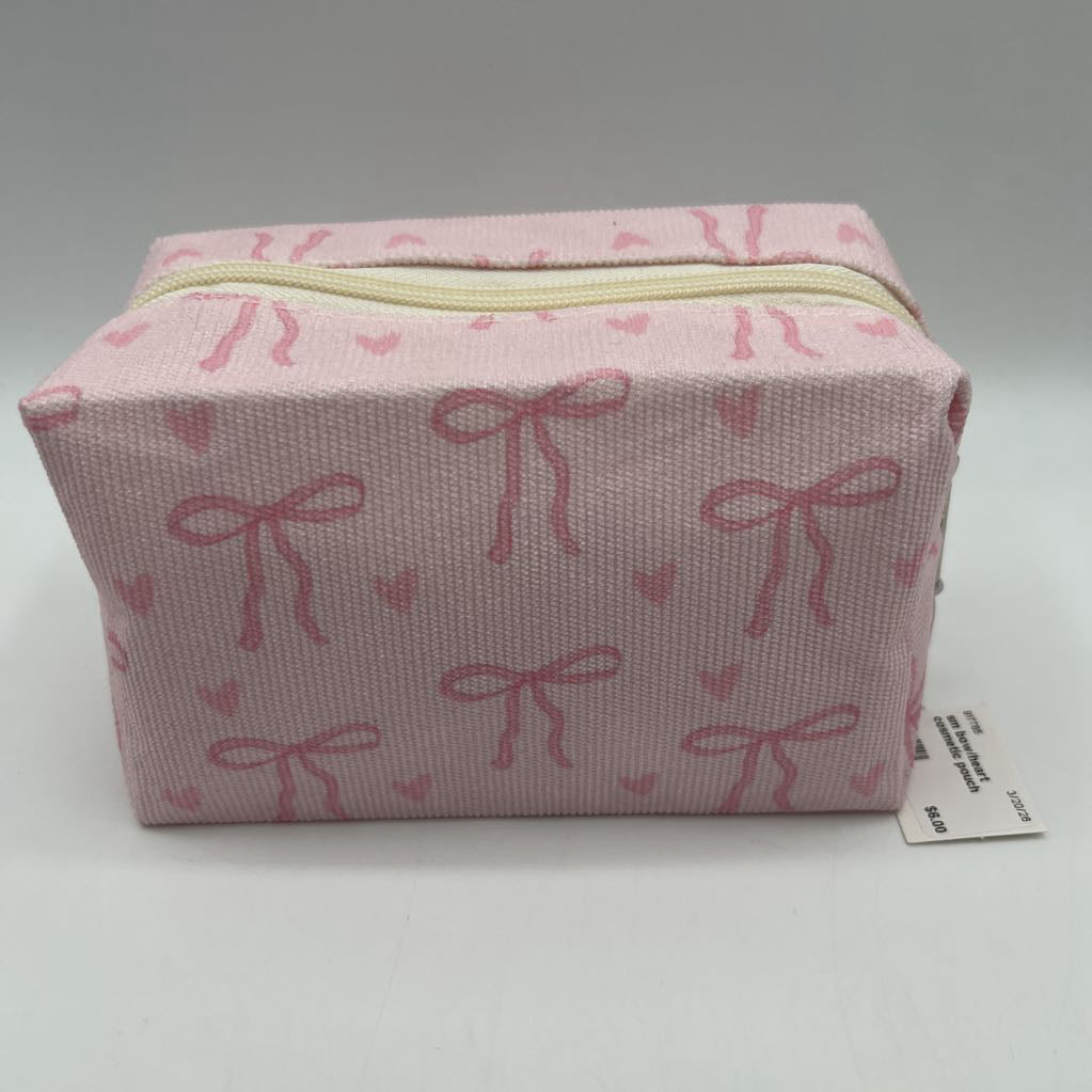 sm bow/heart cosmetic pouch