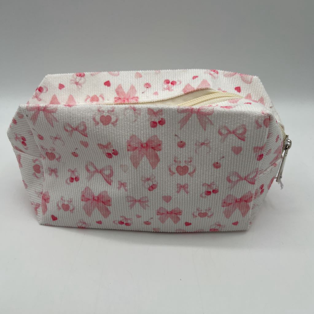 sm bow/cherry/heart cosmetic pouch