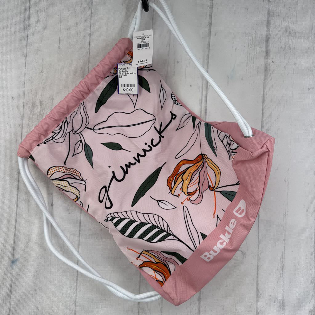 flo print drawstring bag
