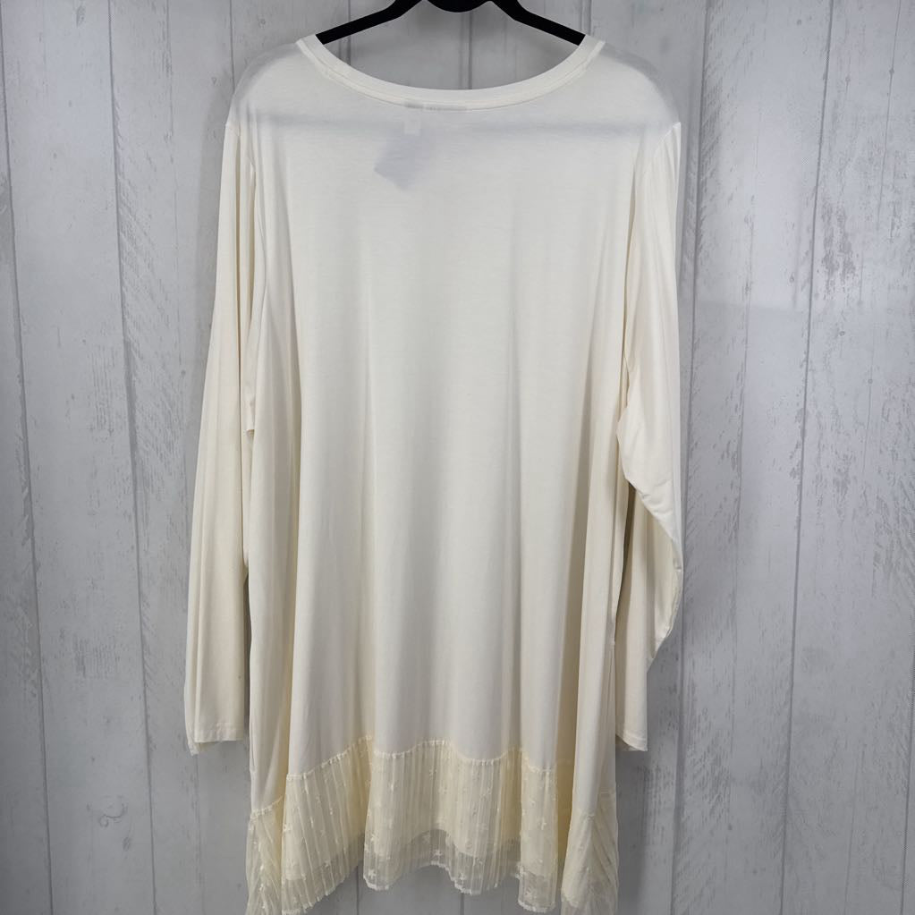 3X lace hem l/s tunic