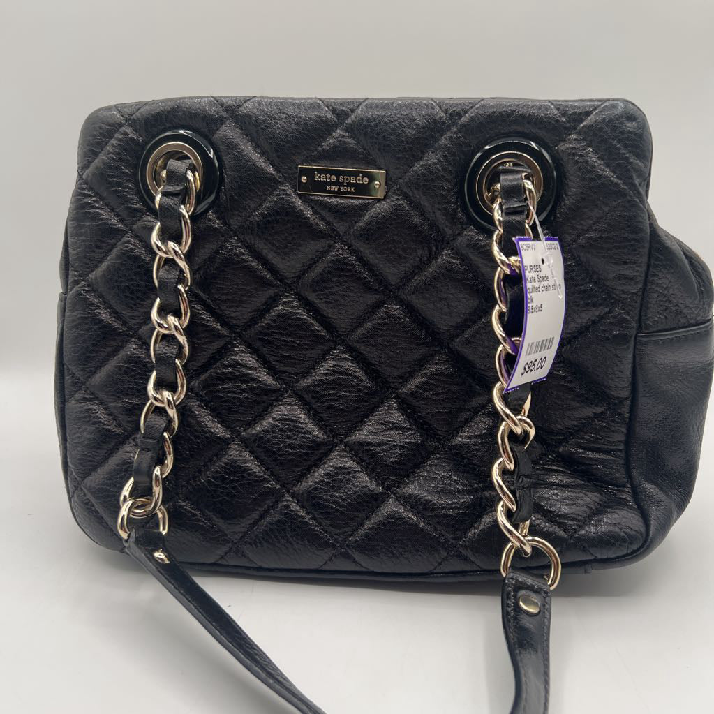 quilted chain strap shoulder bag