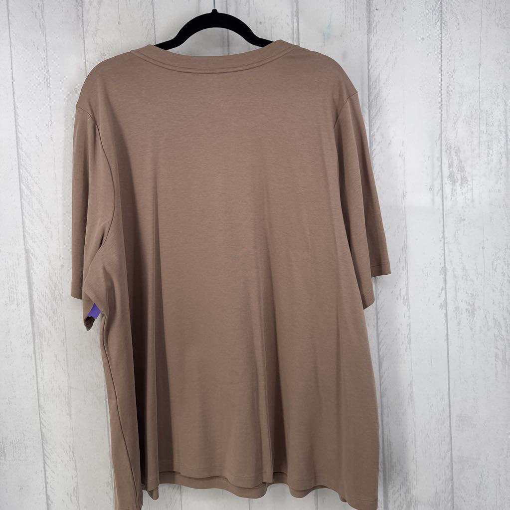 3X split neck s/s tee