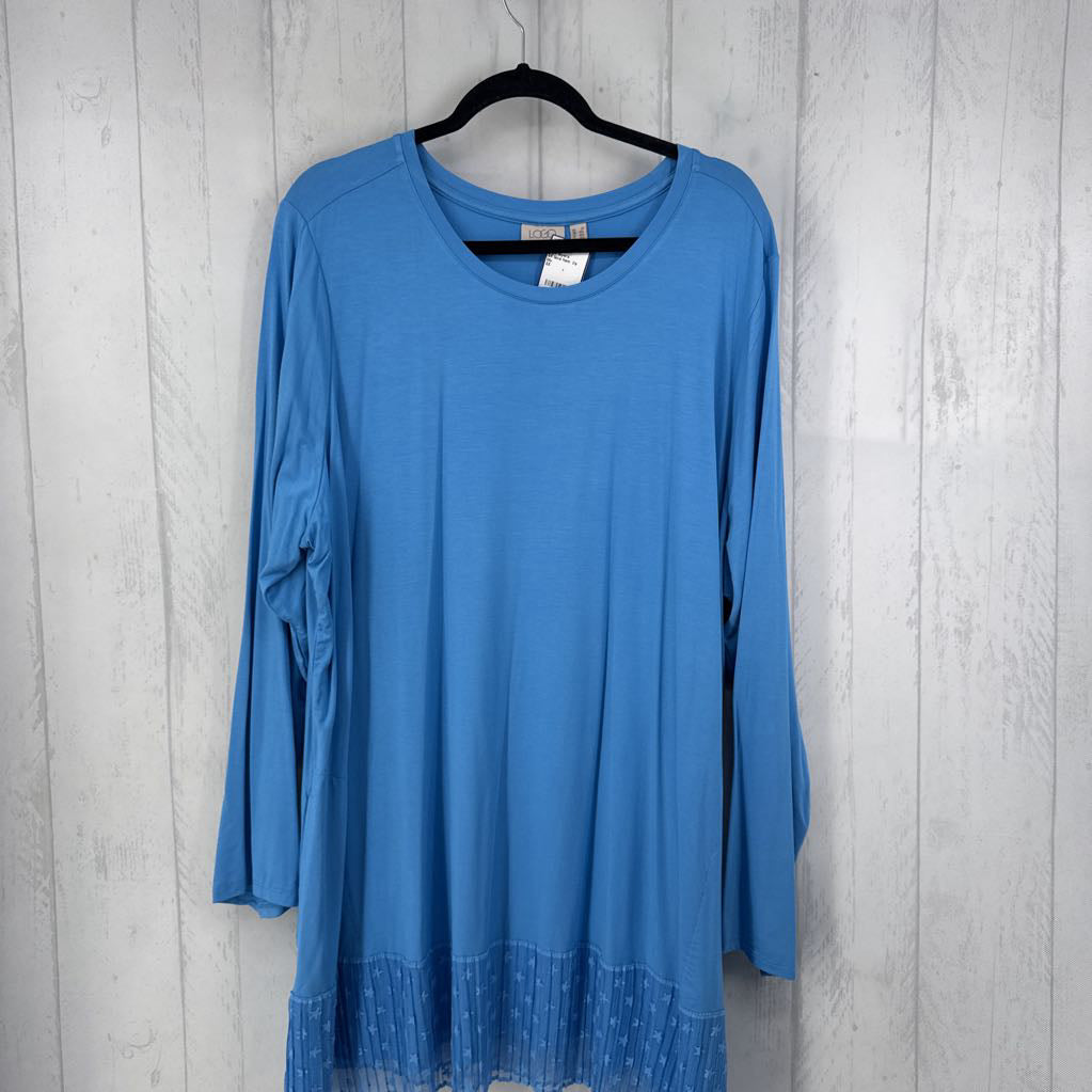 3X lace hem l/s tunic