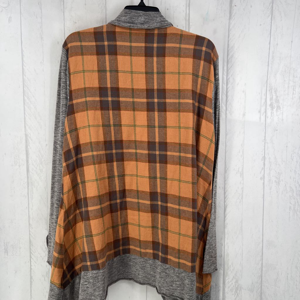 XL mixed media flowy cardi