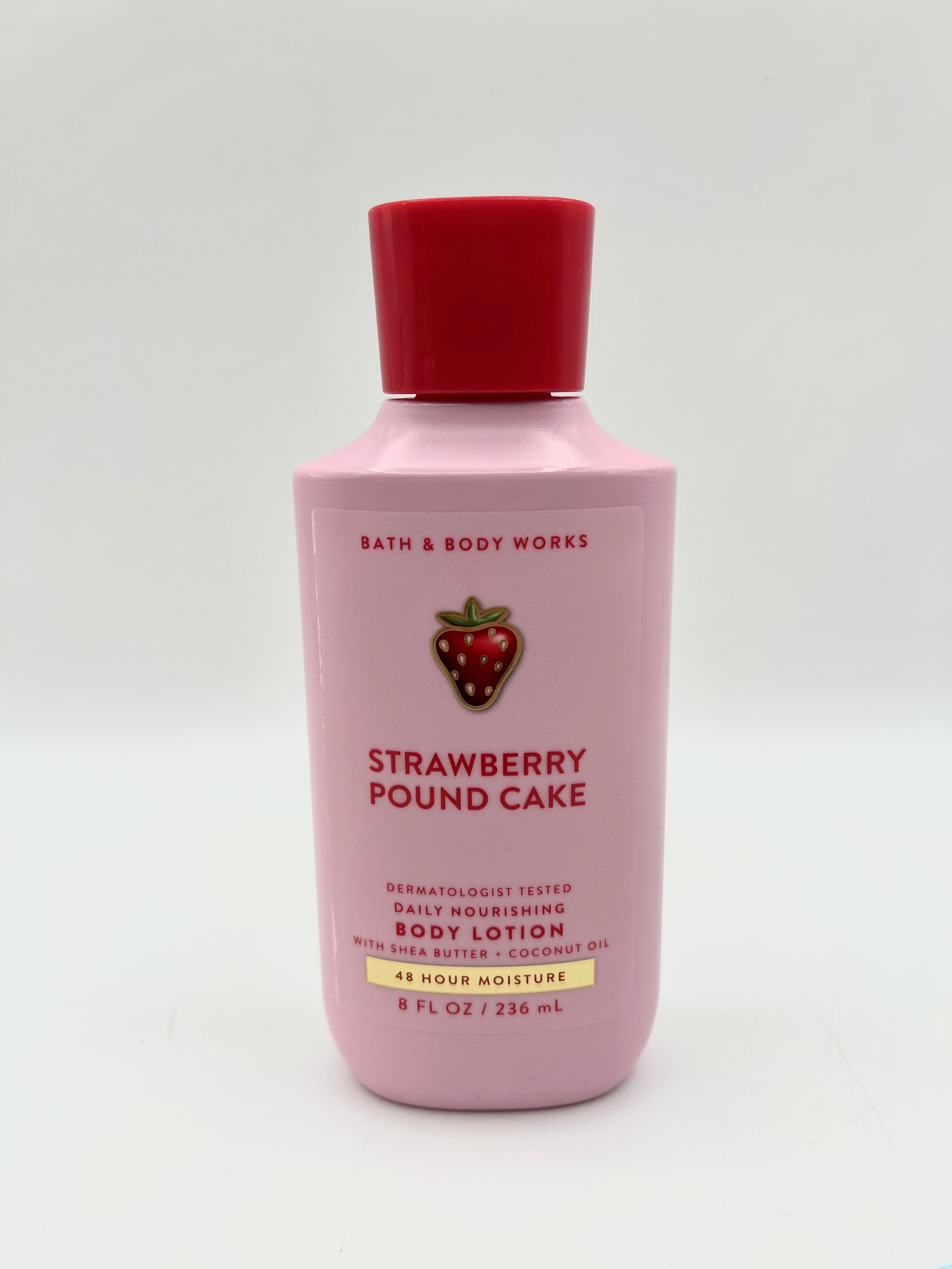 body lotion-strawberry pound cake
