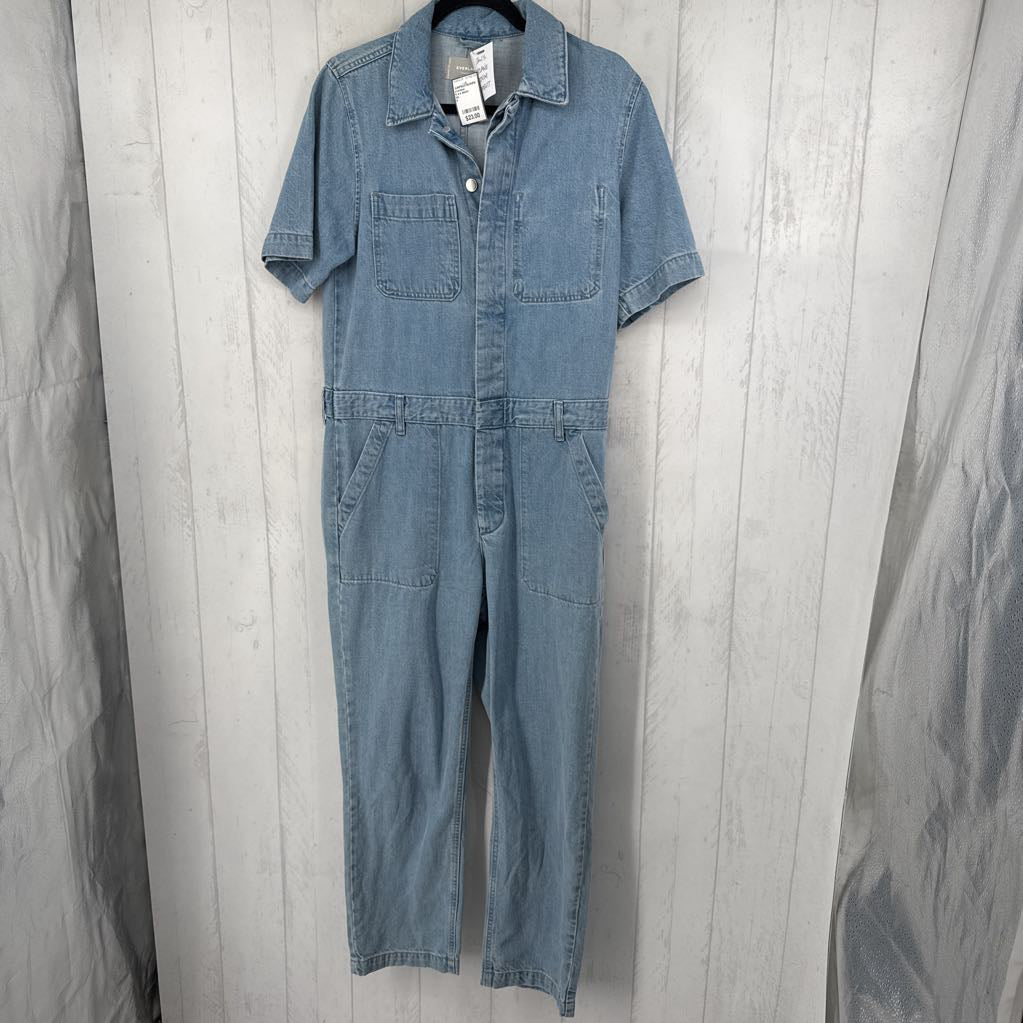 6 s/s denim jumpsuit