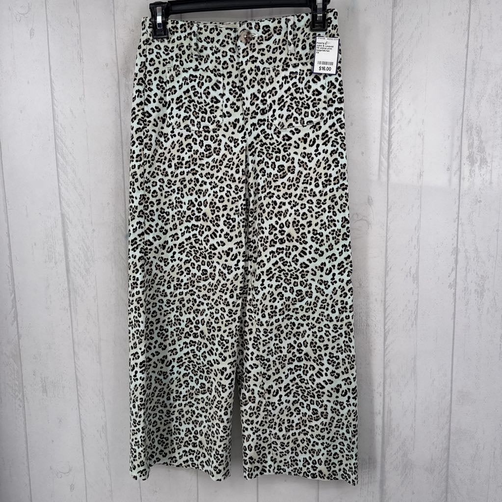 XS animal print crop pants