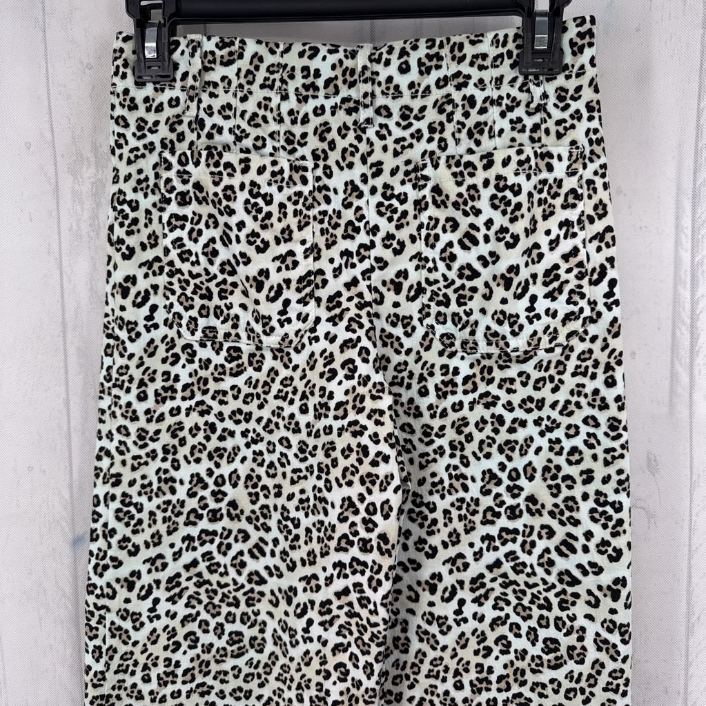 XS animal print crop pants