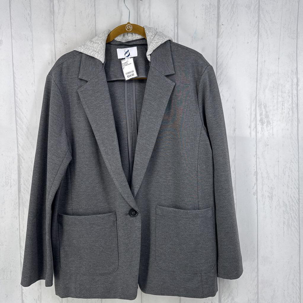 M hooded blazer