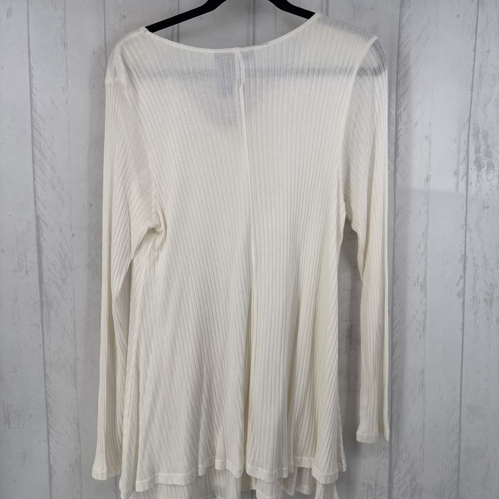 L ribbed embelished l/s tunic