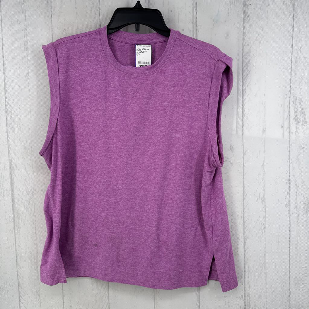 XL marled crewneck tank