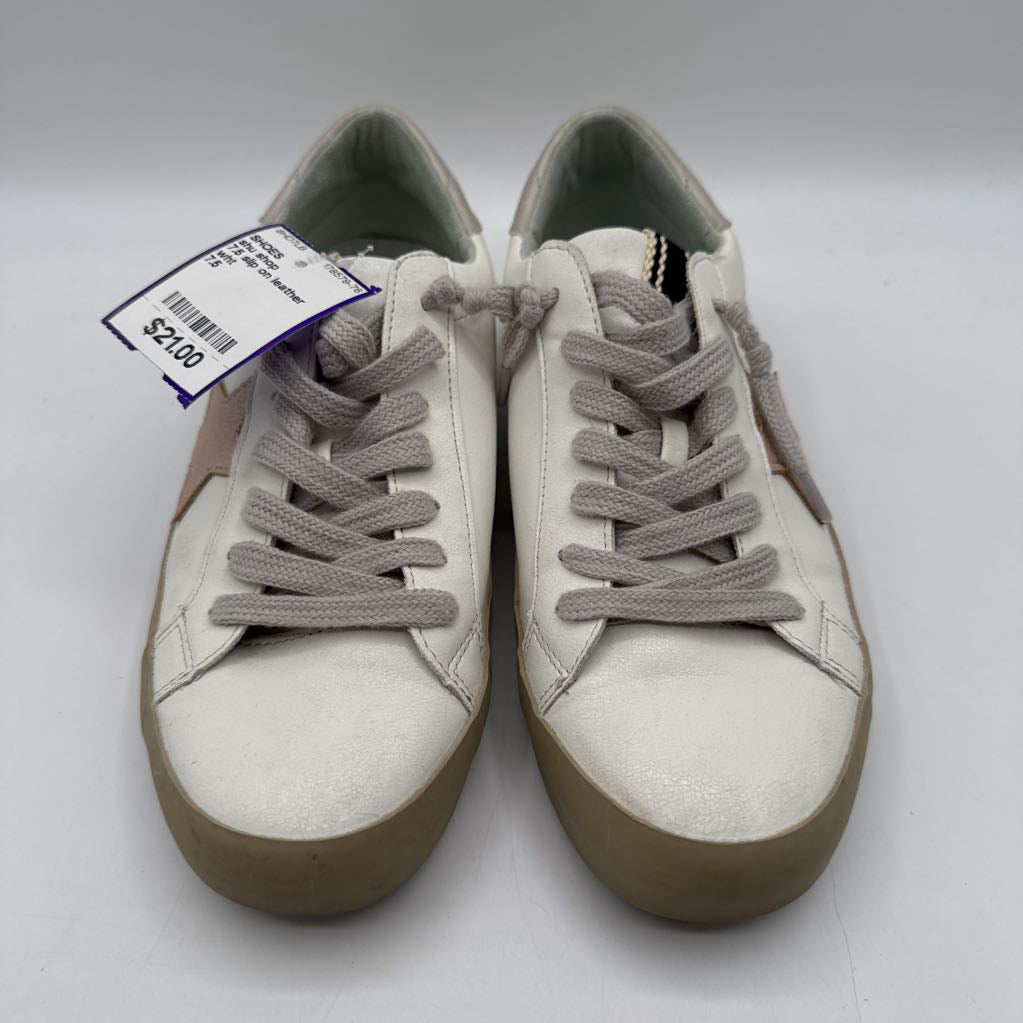 7.5 slip on leather sneaker